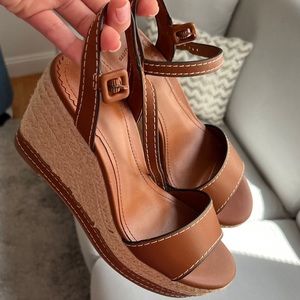 Brown espadrille wedges